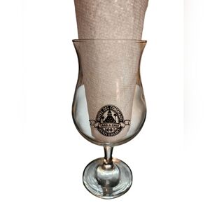 RARE! Vintage Hotel Del Coronado CA Cocktail Glass 100th Anniversary 7" Tall EUC